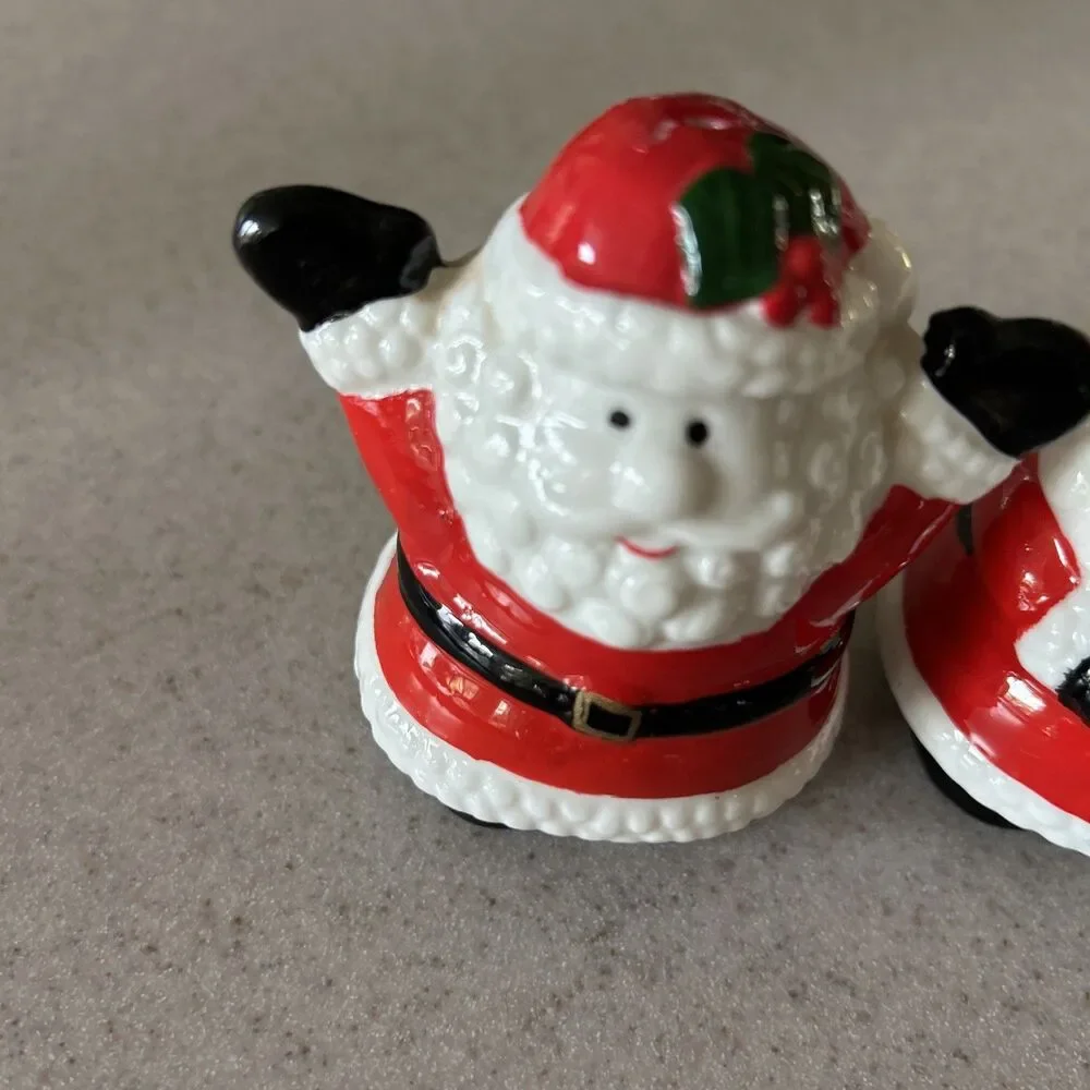 Vintage santa salt and pepper shakers